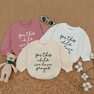 "For This Child We Have Prayed" Baby Romper – Miracle Baby Bodysuit