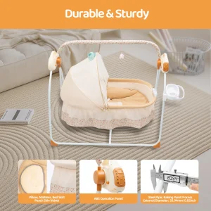 Khaki Electric Baby Cradle for 0 - 18 Months