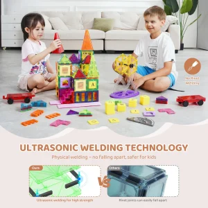 🧩 SucceBuy 181PCS Magnetic Tiles for Boys & Girls